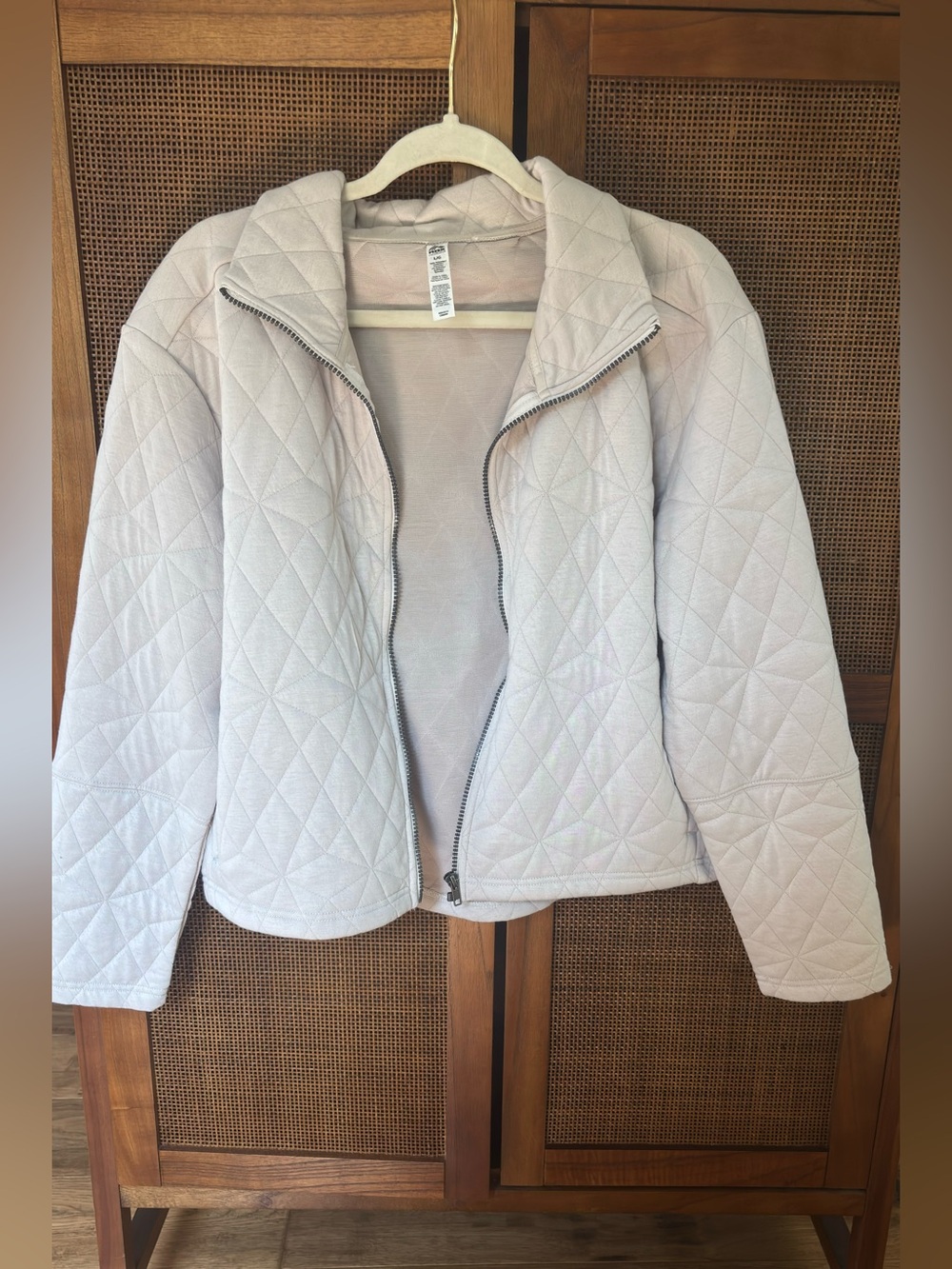 RBX Light Pink Quilted Zip-Front Jacket - Picture 1 of 4